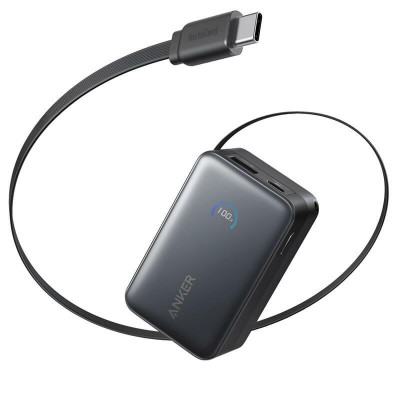 Power Bank Anker Nano 10000mAh 45W Built-In USB-C Cables Black (A1638H11) UA