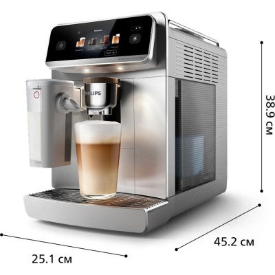 Кавомашина автоматична PHILIPS LatteGo Pro Series 8000 Cafe Aromis EP8757/20 Silver UA