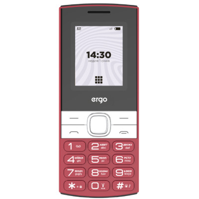 Телефон ERGO B185 DS Red UA UCRF