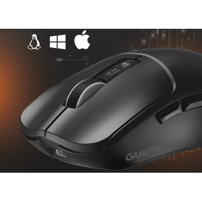 Bluetooth миша GamePro Genesis Ranker Wireless/Bluetooth/USB Black (GM012B) UA
