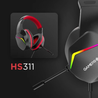 HF Stereo GamePro HS311 RGB Black/Red (HS311) UA