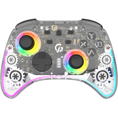 Геймпад GamePro GPX13T 2.4G/BT 5.1/USB/PC/iOS/Android RGB Transparent (GPX13T) UA