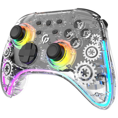 Геймпад GamePro GPX13T 2.4G/BT 5.1/USB/PC/iOS/Android RGB Transparent (GPX13T) UA