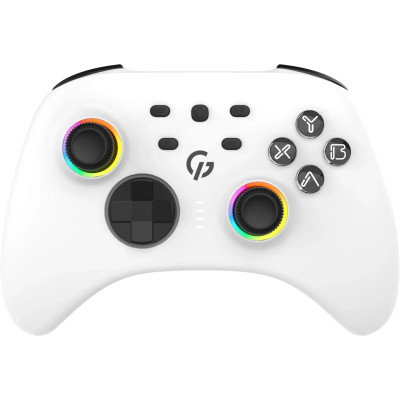 Геймпад GamePro GPX13W 2.4G/BT 5.1/USB/PC/iOS/Android RGB White (GPX13W) UA