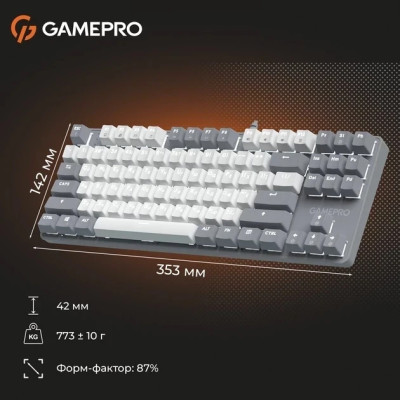 Клавіатура USB GamePro Genesis Metallic MK110G Outemu Red Switch UA LED Gray (MK110G) UA