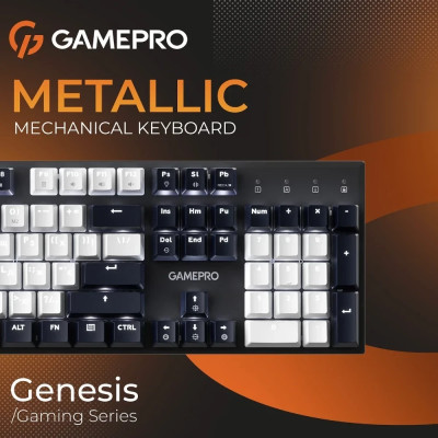 Клавіатура USB GamePro Genesis Metallic MK144B Outemu Red Switch UA LED Black (MK144B) UA