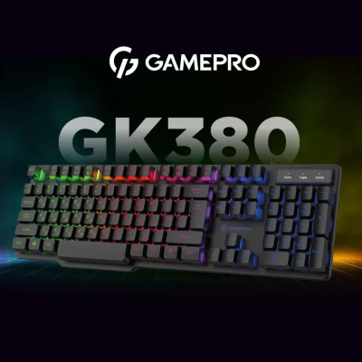 Клавіатура USB GamePro GK380 Black (GK380) UA Клавіатура USB GamePro GK380 Black (GK380) UA