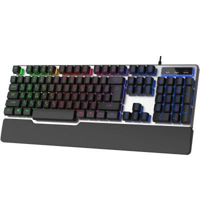 Клавіатура USB GamePro GK599 Stinger RGB Grey (GK599) UA
