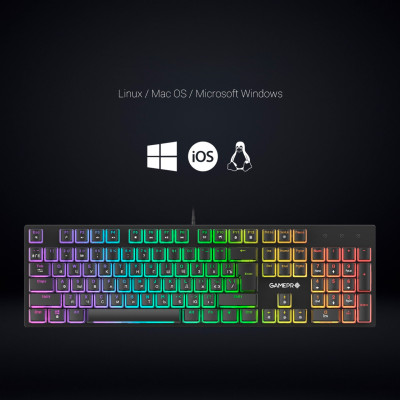 Клавіатура USB GamePro MK85R Red Switch RGB Black (MK85R) UA