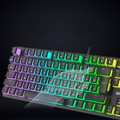 Клавіатура USB GamePro MK85R Red Switch RGB Black (MK85R) UA