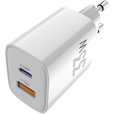 МЗП Sigma X-power блочок 33W USB-A/USB-C QC3.0 GaN PS33-01 white UA
