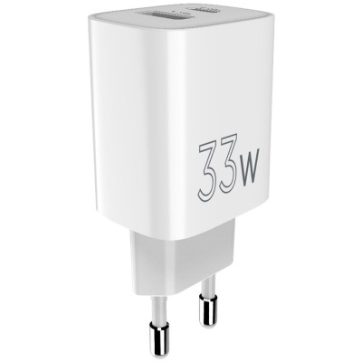 МЗП Sigma X-power блочок 33W USB-A/USB-C QC3.0 GaN PS33-01 white UA