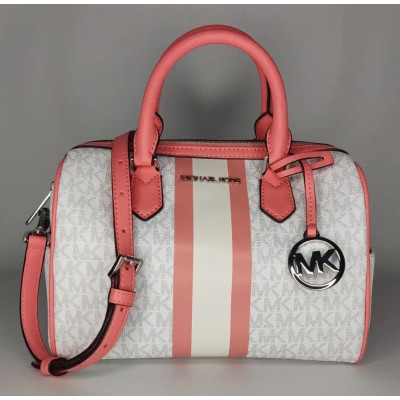 Сумка Michael Kors Bedford Small Logo Stripe Satchel Grapefruit Mlt (35T0SBFS5B)
