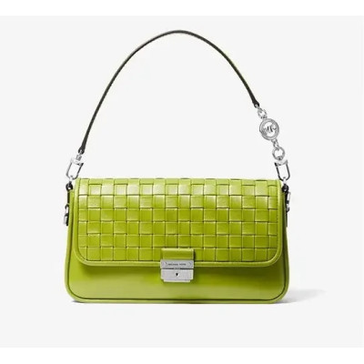 Сумка Michael Kors Bradshaw Small Woven Leather Shoulder Bag Lime (30S1S2BL1T)