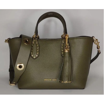 Сумка Michael Kors Brooklyn Small Leather Satchel Olive (30H7GBNT1L)