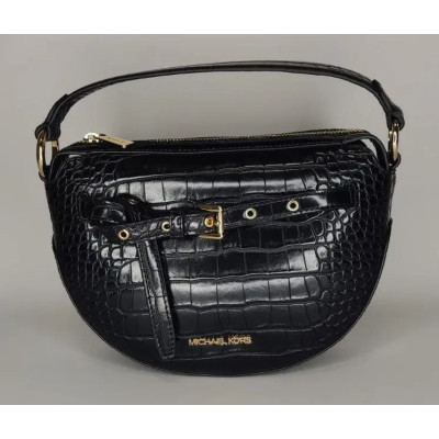 Сумка Michael Kors Emilia Medium Crocodile Embossed Shoulder Bag Black (35T1GU5C6E) Сумка Michael Kors Emilia Medium Crocodile Embossed Shoulder Bag Black (35T1GU5C6E)