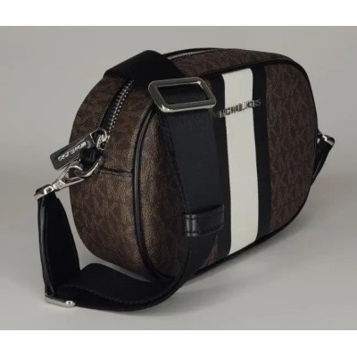 Сумка Michael Kors Jet Set Travel Small Logo Stripe Crossbody Bag Black Combo (35T1STVC1B)