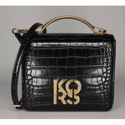 Сумка Michael Kors Small Crocodile Embossed Convertible Crossbody Bag Black (35T1GKSF5E)