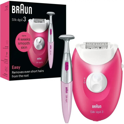 Епілятор Braun Silk-epil 3 SE 3-202 Pink UA Епілятор Braun Silk-epil 3 SE 3-202 Pink UA