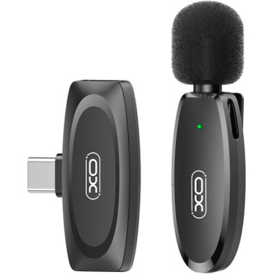 Мікрофон петличний XO MKF08A Type C black UA