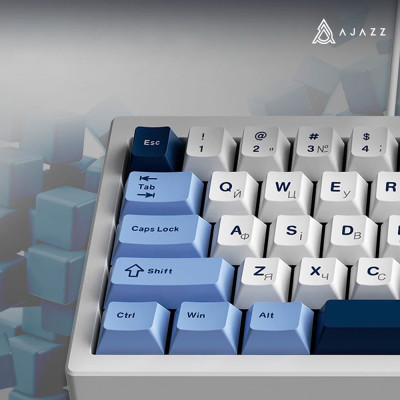 Клавіатура USB Ajazz AK650 Sea Salt switches Blue/White/Blue (AK650-SS-BWB) UA Клавіатура USB Ajazz AK650 Sea Salt switches Blue/White/Blue (AK650-SS-BWB) UA