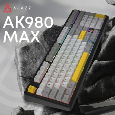 Клавіатура USB Ajazz AK980 MAX Magnetic switches Black/Grey/Yellow (AK980-MAX-M-BGY) UA Клавіатура USB Ajazz AK980 MAX Magnetic switches Black/Grey/Yellow (AK980-MAX-M-BGY) UA