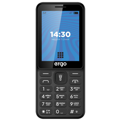 Телефон ERGO E284 DS Black UA UCRF