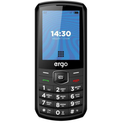 Телефон ERGO E285 DS Black UA UCRF