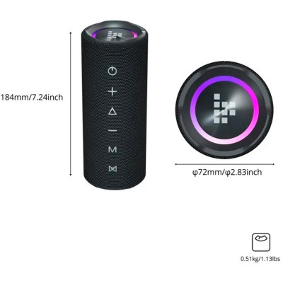 Bluetooth Колонка Tronsmart Mirtune C2 Black (1091846) UA Bluetooth Колонка Tronsmart Mirtune C2 Black (1091846) UA