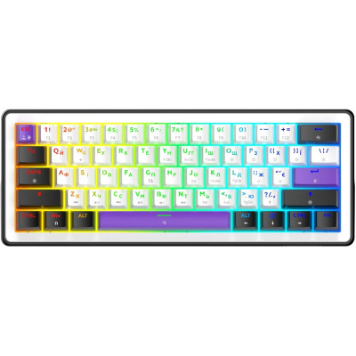 Клавіатура USB HATOR Hellyberry HK60 White/Violet UA