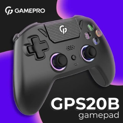 Геймпад GamePro GPS20B 2.4G/BT 5.1/USB (Switch/PC/PS/iOS/Android) RGB Black UA Геймпад GamePro GPS20B 2.4G/BT 5.1/USB (Switch/PC/PS/iOS/Android) RGB Black UA