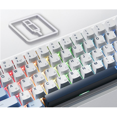 Клавіатура USB Ajazz AK680 MAX Magnetic Switch RGB White (AK680-M-BWD-AW) UA Клавіатура USB Ajazz AK680 MAX Magnetic Switch RGB White (AK680-M-BWD-AW) UA