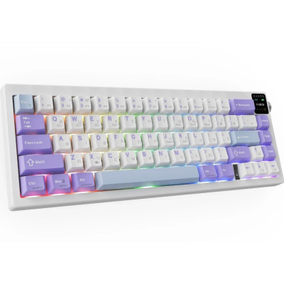 Bluetooth Клавіатура Ajazz AK650 Flying Fish Switch Purple RGB USB/Wireless/Bluetooth (AK650-FF-PWB) UA Bluetooth Клавіатура Ajazz AK650 Flying Fish Switch Purple RGB USB/Wireless/Bluetooth (AK650-FF-PWB) UA