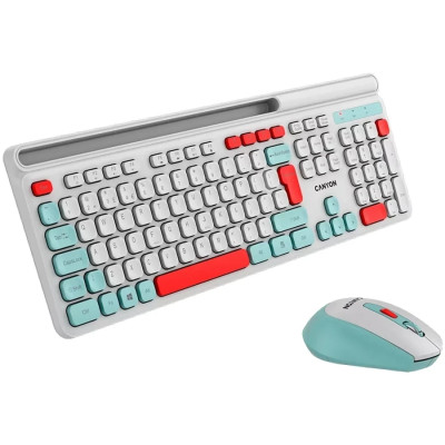 Bluetooth Клавіатура Canyon HSET-W5 White (CNS-HSETW5WT)+ миша UA Bluetooth Клавіатура Canyon HSET-W5 White (CNS-HSETW5WT)+ миша UA