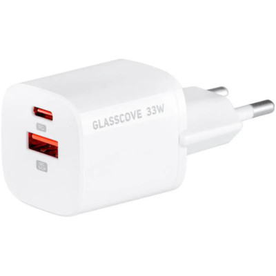 МЗП блочок 33W USB-C/USB-A GaN TC-099BPQ33 white Glasscove UA