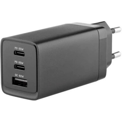 МЗП блочок 65W 2USB-C/USB-A GaN TC-018CCA black Glasscove UA