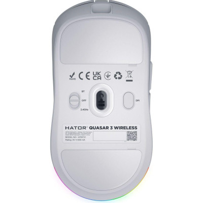 Bluetooth миша HATOR Quasar 3 Wireless HTM731 White UA