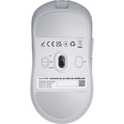 Bluetooth миша HATOR Quasar 3S ULTIMA 8K HTM661 White UA Bluetooth миша HATOR Quasar 3S ULTIMA 8K HTM661 White UA