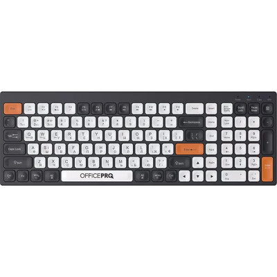Bluetooth Клавіатура OfficePro SK985BO Wireless/Bluetooth Black/White UA