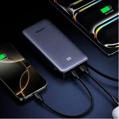 Power Bank Ugreen PB536 20000mah 45W Built-In USB-C Cable LED (55988B) Gray UA Power Bank Ugreen PB536 20000mah 45W Built-In USB-C Cable LED (55988B) Gray UA