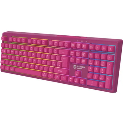 Bluetooth Клавіатура Canyon GKW-2 RGB Wireless/Bluetooth/USB Pink (CND-SKBW2) UA Bluetooth Клавіатура Canyon GKW-2 RGB Wireless/Bluetooth/USB Pink (CND-SKBW2) UA