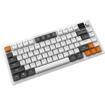 Bluetooth Клавіатура Ajazz AF82 Wireless/Bluetooth/USB Grey/White/Orange (AF82-GWO) UA Bluetooth Клавіатура Ajazz AF82 Wireless/Bluetooth/USB Grey/White/Orange (AF82-GWO) UA