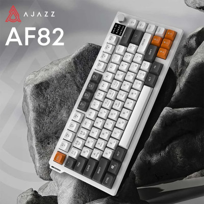 Bluetooth Клавіатура Ajazz AF82 Wireless/Bluetooth/USB Grey/White/Orange (AF82-GWO) UA Bluetooth Клавіатура Ajazz AF82 Wireless/Bluetooth/USB Grey/White/Orange (AF82-GWO) UA