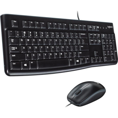 Клавіатура USB Logitech MK120 Corded Combo ENG black + миша (920-002586/920-002561) EU