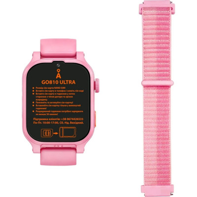 Smart Watch AmiGo GO810 Ultra 4G GPS Pink UA Smart Watch AmiGo GO810 Ultra 4G GPS Pink UA