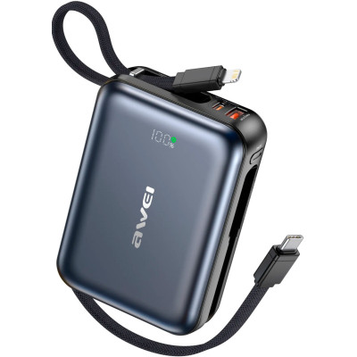 Power Bank Awei C03 20000mAh PD 45W 2 in1 Gray UA