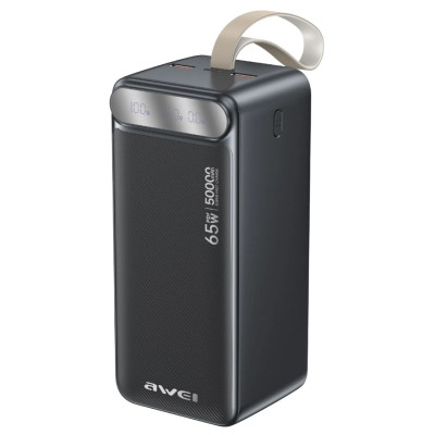 Power Bank Awei PA-81 50000mAh PD 65W LED Black UA