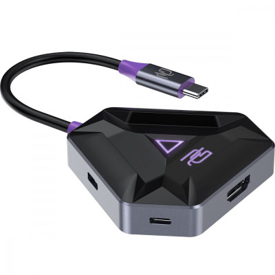 Type-C-Хаб Proove Gaming Spectre (2*USB3.0 + Type-C + PD100W + HDMI) dark gray