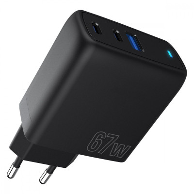 МЗП Proove Shot GaN 67W (2Type-C + USB) black