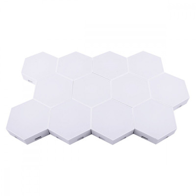 RGB Набір Smart настінних світильників 12pcs (Bluetooth APP, Remote Control, Music Rhythm) white